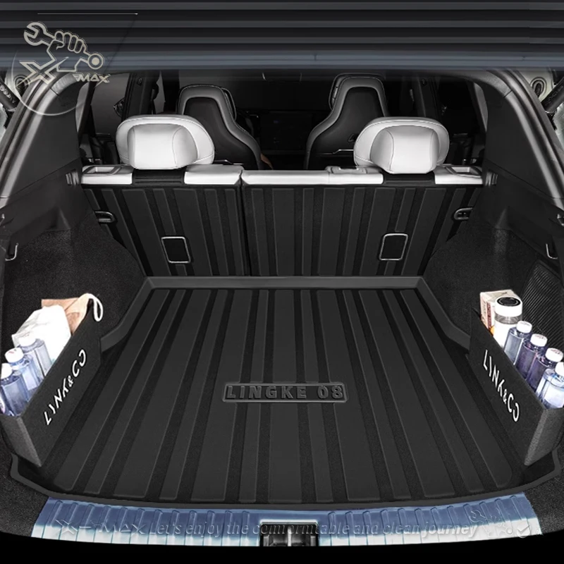 For Lynk&Co 08 2023-2024 Custom Fit Car Trunk Mat All Season Black Cargo Mat 3D Shaped Laser Measured Trunk Liners