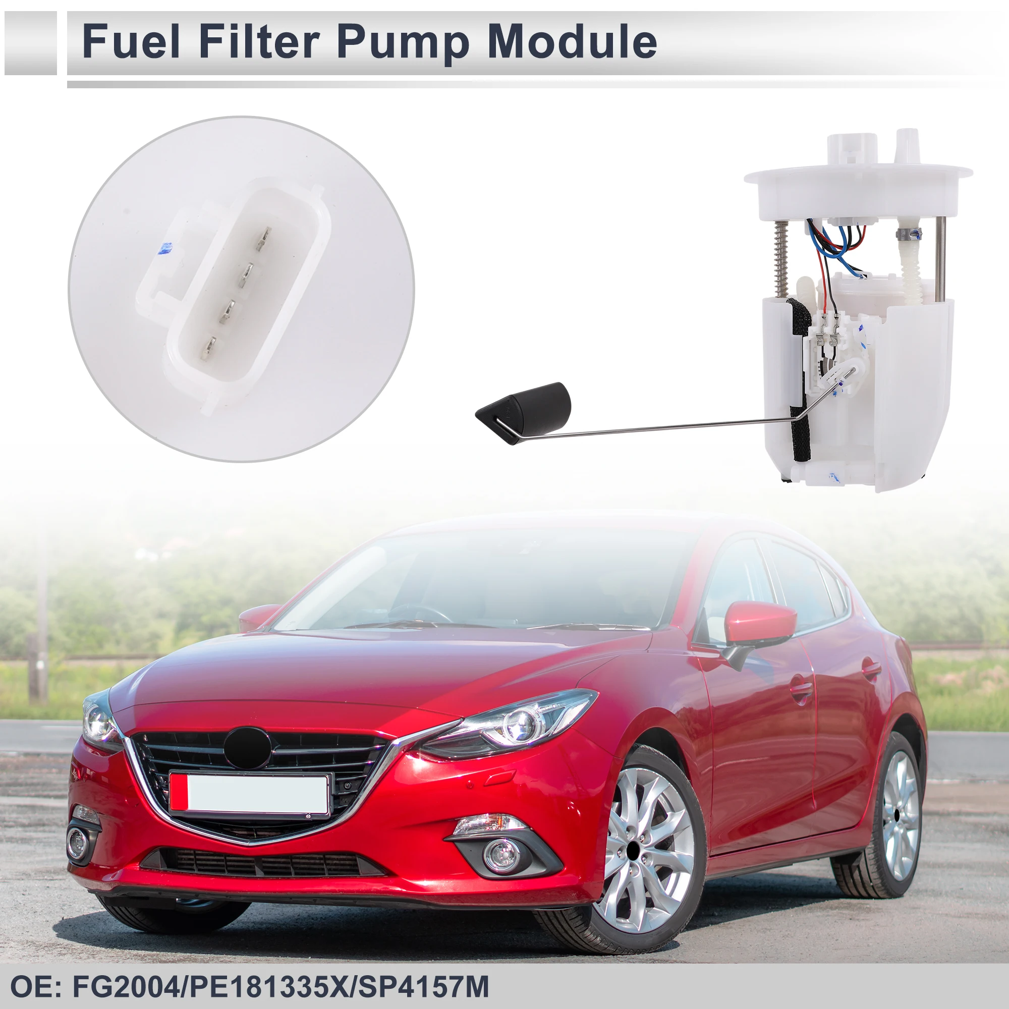 X Autohaux製 自動車用電動燃料ポンプアセンブリ マツダ3 2014-2018 L4 2.0L 2.5L 燃料フィルターポンプモジュール No.PE18-13-35X 1セット