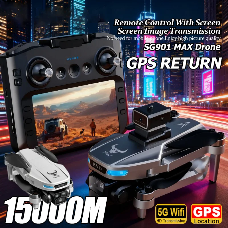 SG901 MAX GPS Drone Professional 8K Aerial HD Avoiding Obstacle with Larger Screen Remote Control Folding Brushless Drone 2026