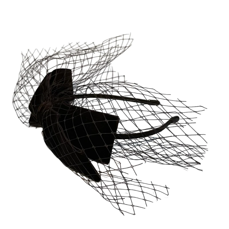 Elegan Busur Besar Rambut Band Photo Booth Props Putri Headband Headpiece Pesta