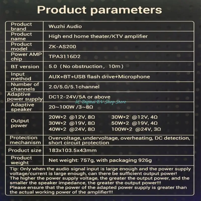 E74D 2.0/5.0/5.1 Sound Amplifier Wireless Bluetooth-compatible Subwoofer Amplifier Board