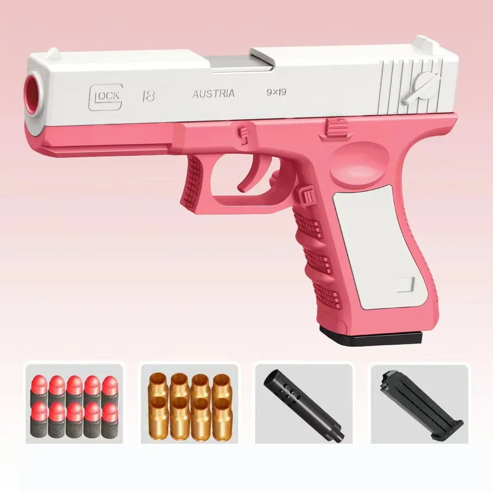 Children Toy Guns Desert Eagle Pistol Manual Handgun Toy Foam Dart Blaster Shooting Model Launcher For Boys Girls Outdoor Games