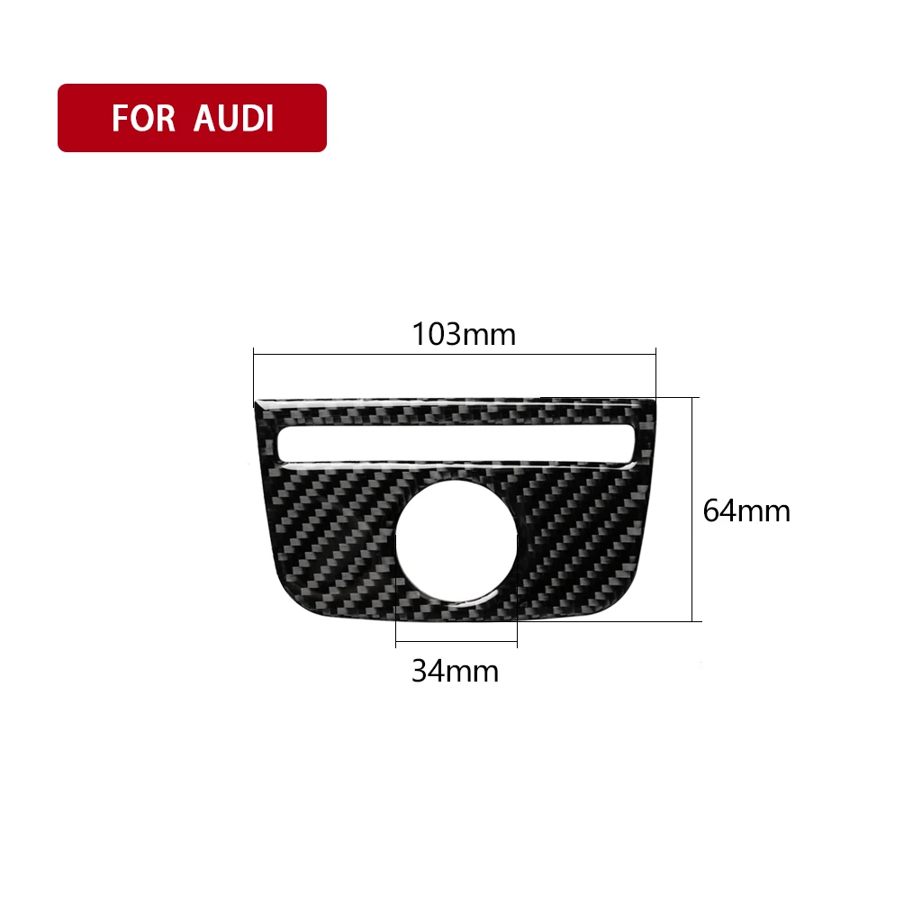 Picture 3: Auto Interior Carbon Fiber Car Rear Cigarette Lighter Panel Sticker Decorative Trim For Audi A3 8V 2014 2015 20162017 2018 2019