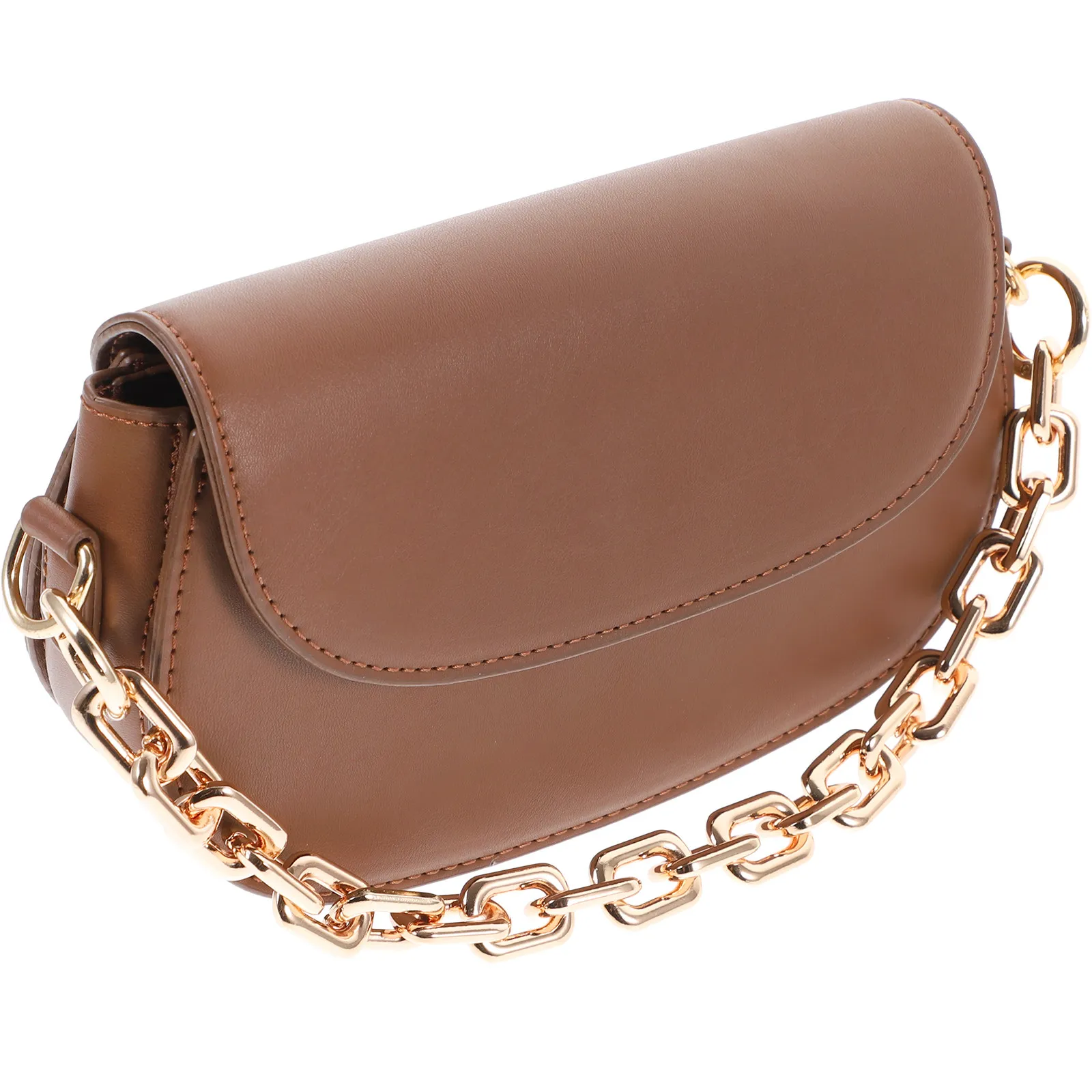 1Pcs Purse Chain Short Thick Metal Strap for Handbag Light Gold Shoulder Bag Replacement Spring Clip