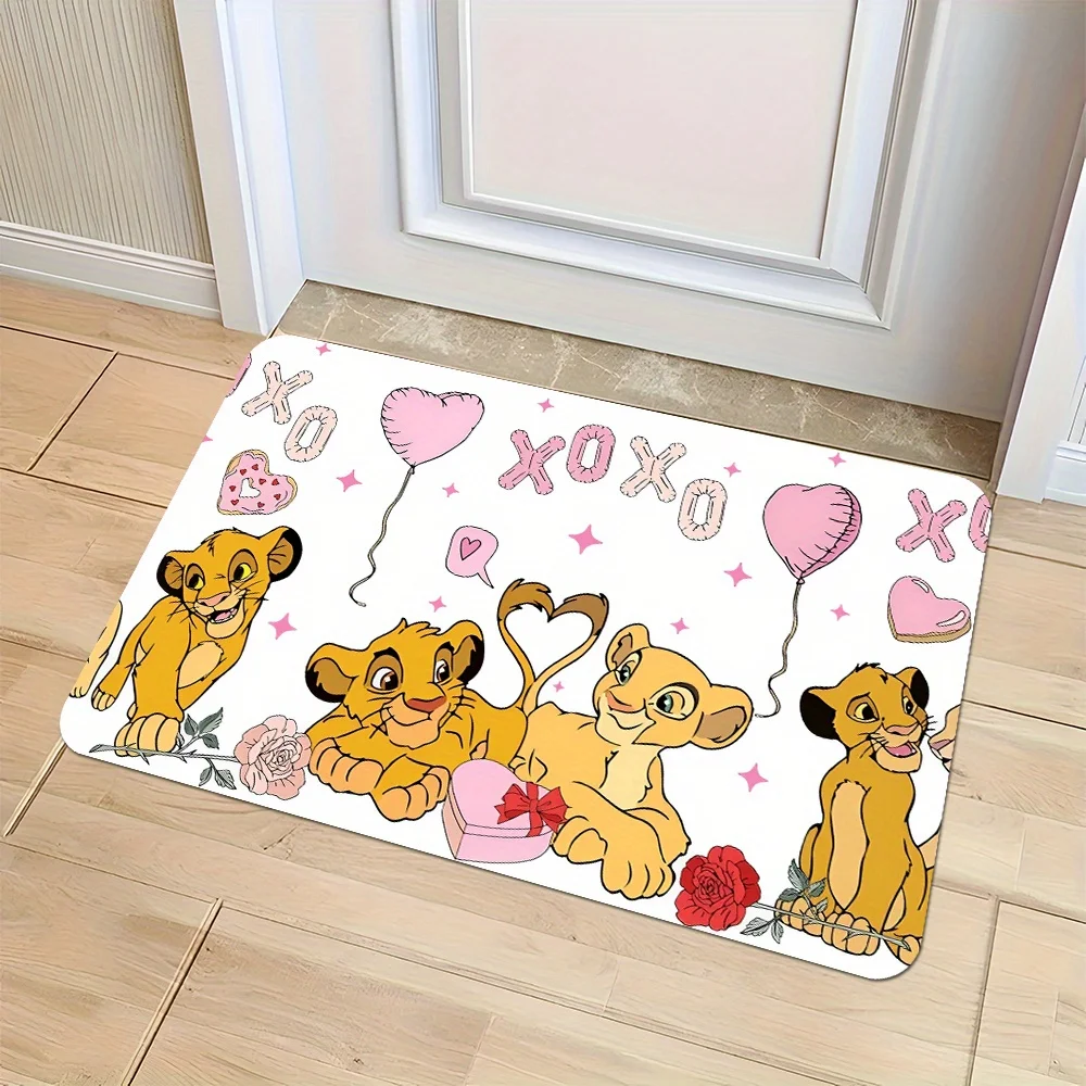 Felpudo de poliéster para puerta de bienvenida del Rey León, espesor de 10mm, 550g/m2, rectangular, antideslizante, para sala de estar, 1 ud.