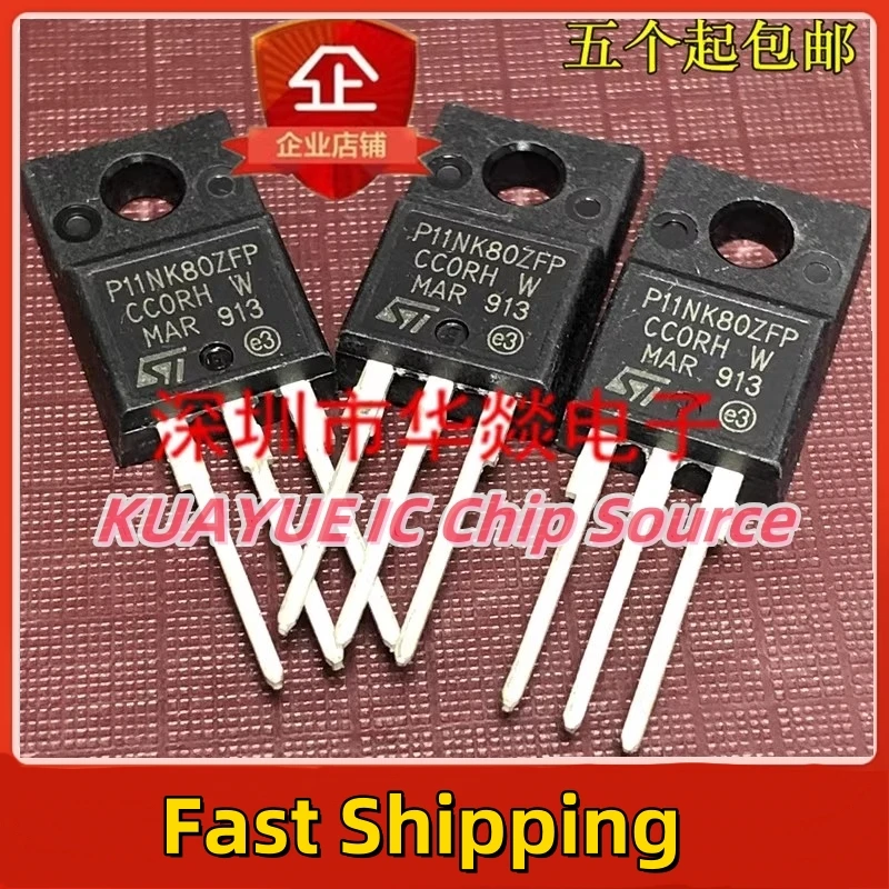 10PCS-30PCS  P11NK80ZFP  STP11NK80ZFP  TO-220F  800V 11A Fast Shipping Quality Guarantee