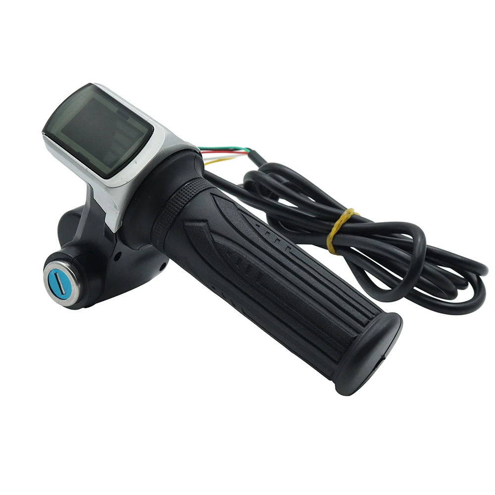 Electric Bike Throttle 24V36V48V Accelerator for E-bike/Electric Scooter Accessory Throttle Handlebar with LED Display