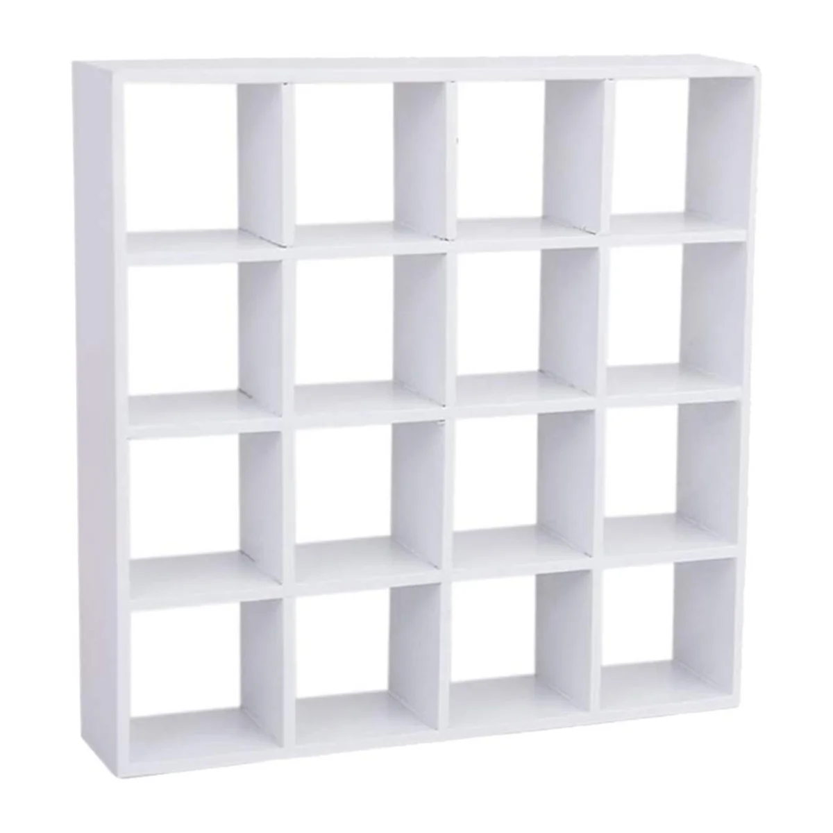 

1: 12 Dollhouse Miniature Wood Storage Rack 16 Grid Shelves White White Storage Shelf Doll House Furniture Decor White