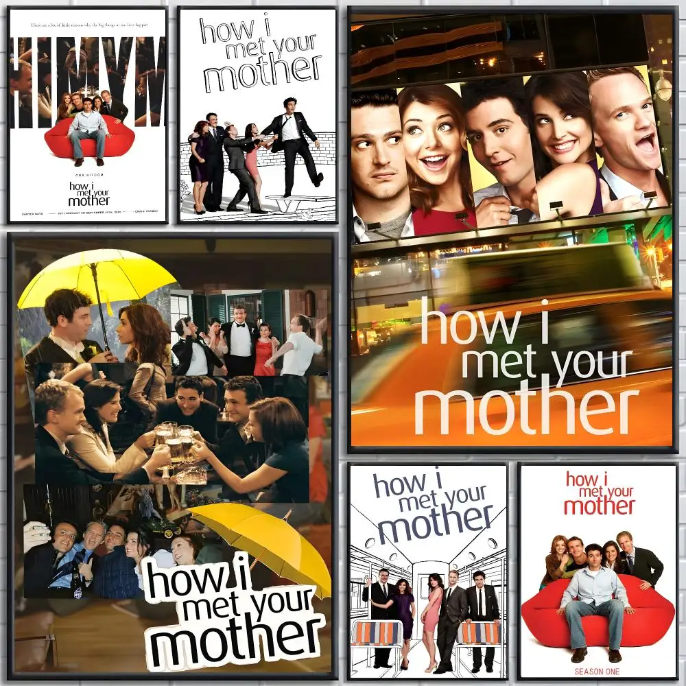 TV Series How I Met Your Mother Poster poster Self-adhesive wall stickers, suitable for room decoration, high-quality printing.