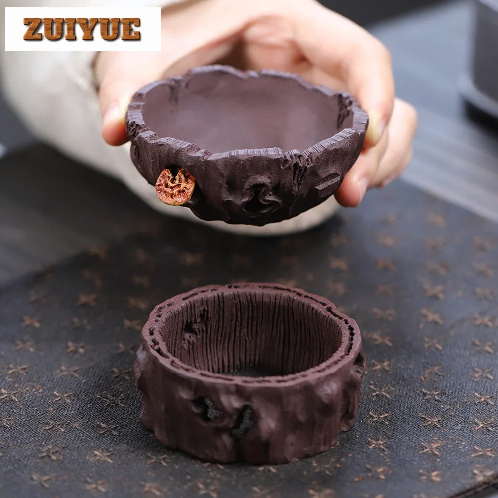 Imagem -05 - Handmade Yixing Roxo Areia Chá Separador Estética Lotus Chá Coador Conjunto de Suporte do Filtro Teaware Suprimentos