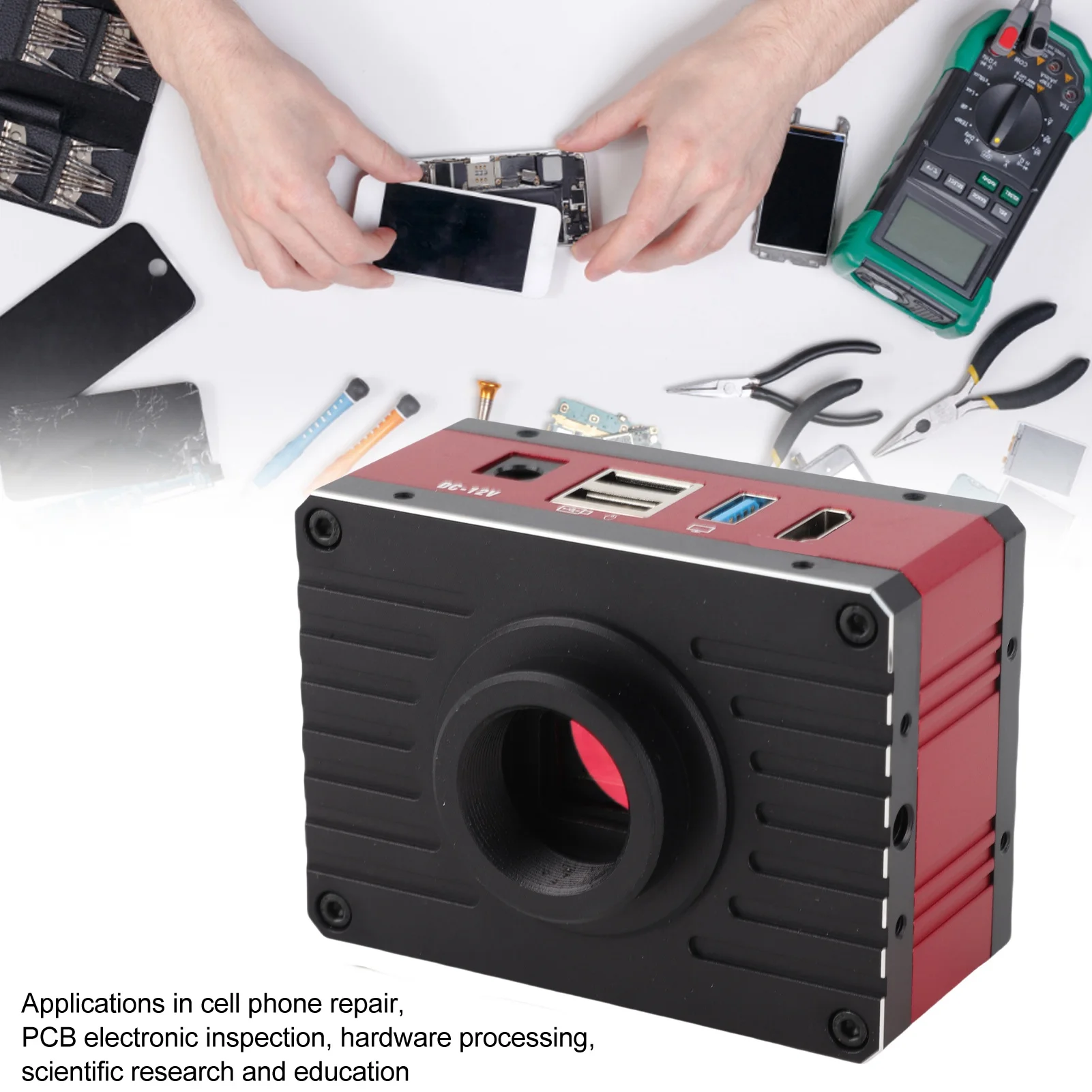 กล้องอุตสาหกรรม 4K กล้องอุตสาหกรรม 4K กล้องจุลทรรศน์อินเทอร์เฟซมัลติมีเดียความละเอียดสูงระดับมืออาชีพ กล้องอุตสาหกรรม HD