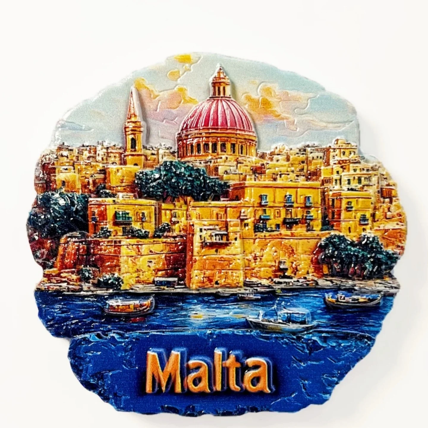 Malta travel souvenir fridge magnet, handmade fridge magnet, 3D fridge magnet, decorative fridge magnet