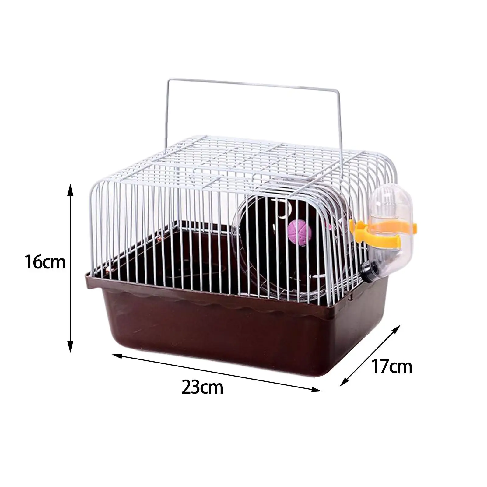 Hamster Cage Small Water Bottle Feeding Box Portable Carrier Carry Case for Pet Supplies