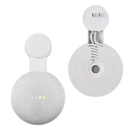 Mini wall mounted bracket uitable for Google Nest Mini (2nd Gen) audio wall mount storage bracket,Perfect Cord Management