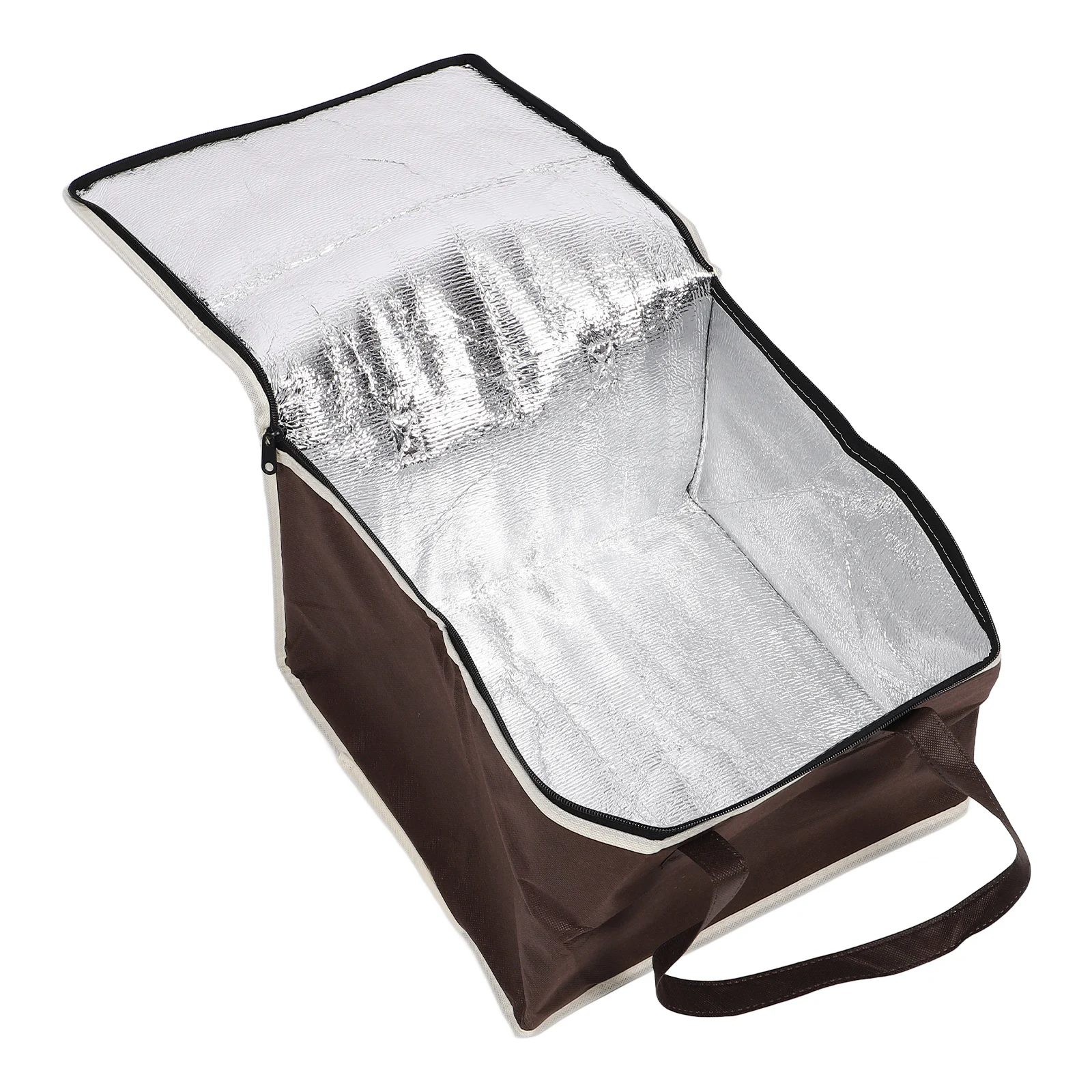 

10 Inch Non Woven Foil Bags for Cake Pizza Takeout Thermal Tote Packaging Reusable Storage Container Insulated Food Delivery