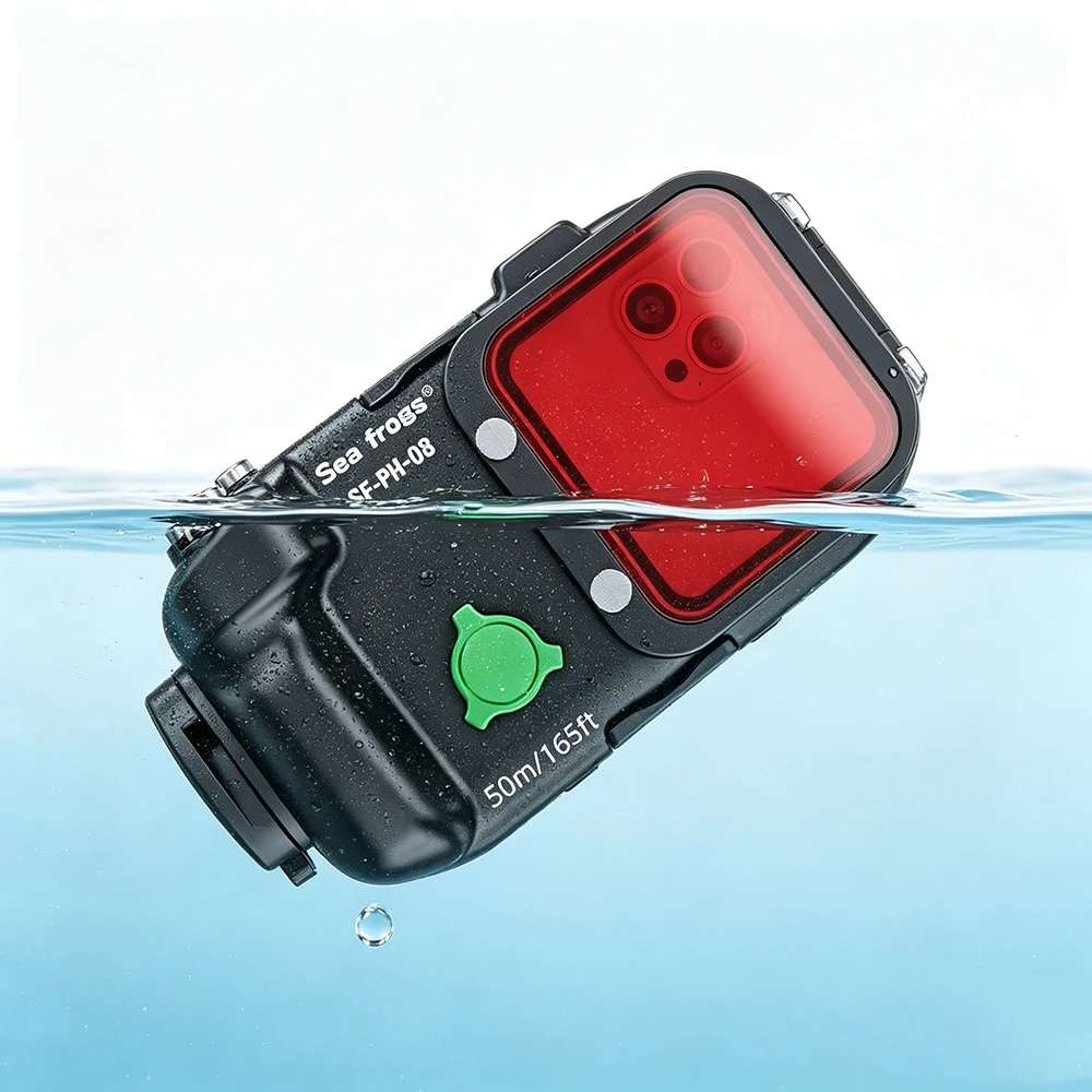 Seafrogs Waterproof Cell Phone Case For iPhone 17 16 15 Pro Max 40M Underwater Shell Protection Bag Support zoom