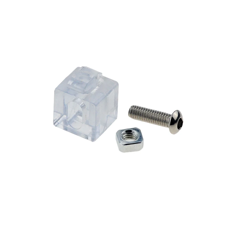 24PCS Transparent Rubber Particles Aluminum Profile Accessories European Standard Industrial 2020/3030/4040/4545 Plastic Block F