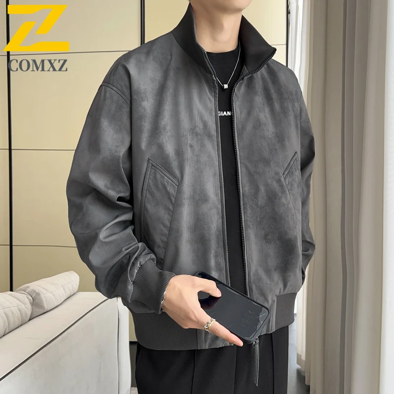 

COMXZ Men Jacket 2025 New Comfortable Outdoor Riding Windproof Motorcycle Coat Street Fashion Lightweight Autumn Windbreaker