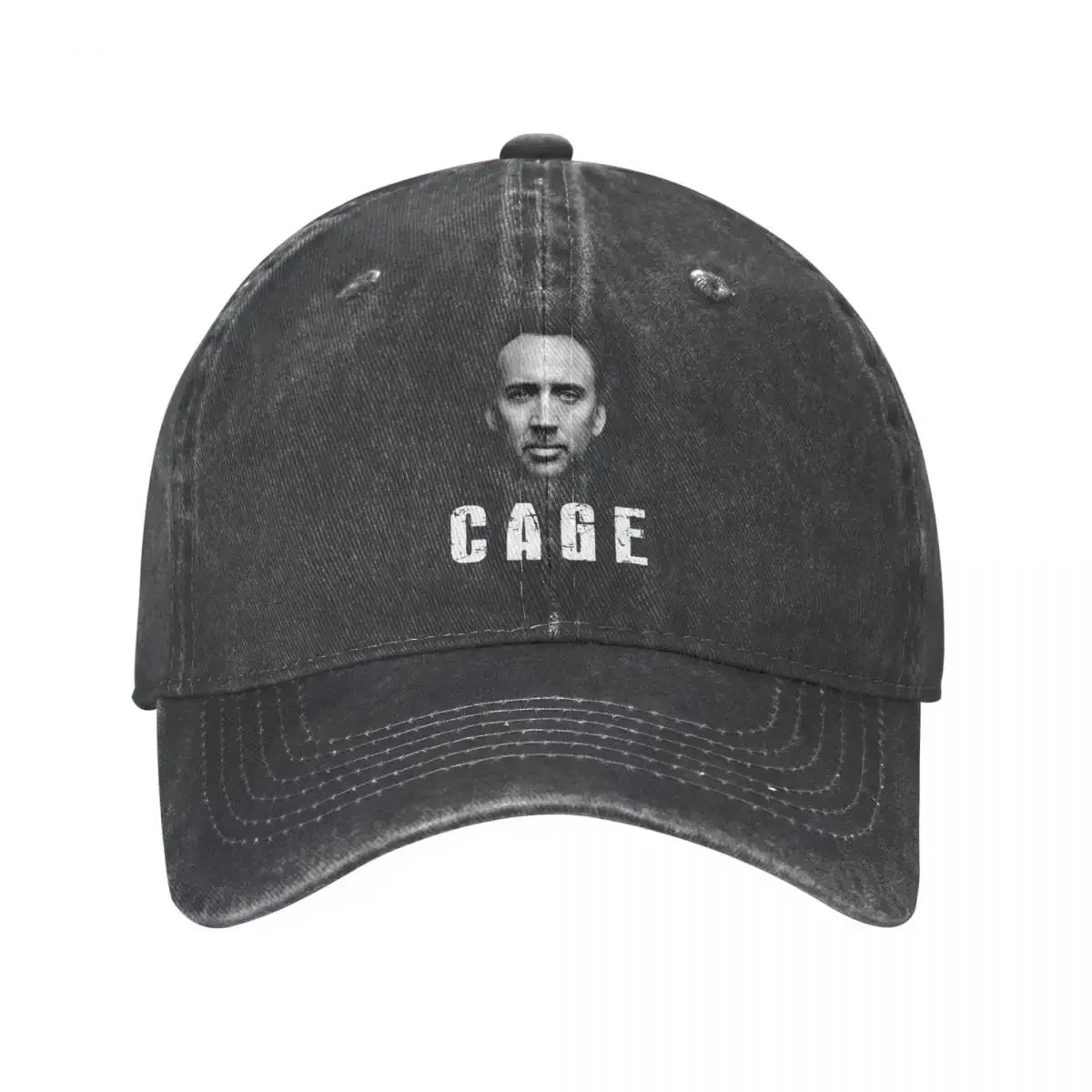 Nicolas Cage Face Baseball Cap Classic Distressed Washed Snapback Hat Unisex Outdoor Activities Gift Caps Hat