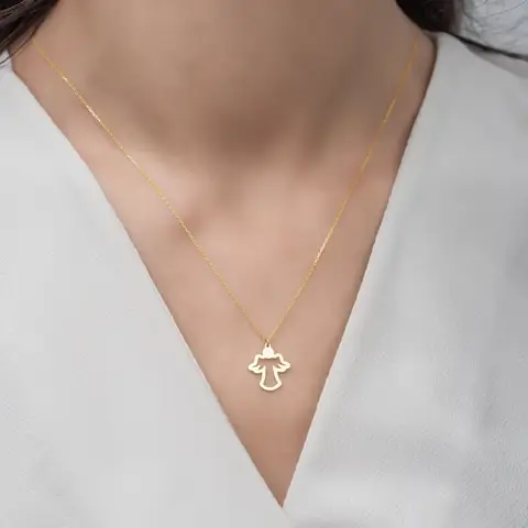 Collana di moda Collane con ciondolo angelo Talismano magico naturale Collana in acciaio inossidabile Gioielli regalo per uomini e donne Un pezzo