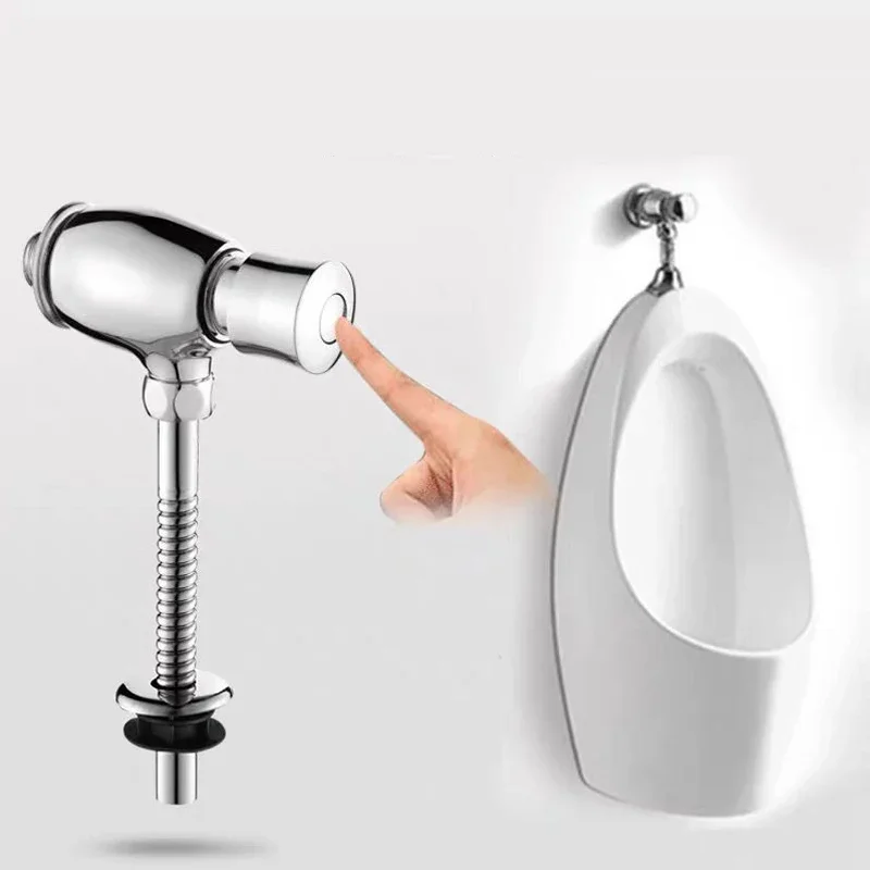 

Flush Valve Toilets Urinal Flush Valve Manual Pressure Flush Washer Zinc Alloy Home Hotel Office Bathroom Closestool Accessories