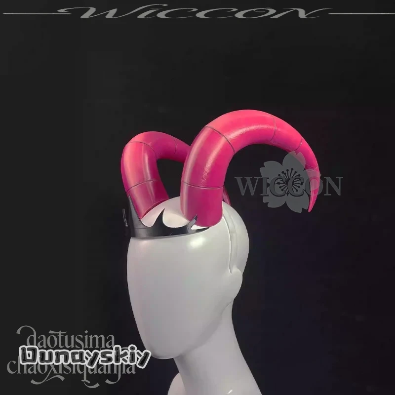 لتقوم بها بنفسك Ss S@Lilithh تأثيري أنيمي فندق Hassbin ثلاثية الأبعاد حمض البوليلاكتيك الدعائم اكسسوارات ديم على القرن الأسود تاج أغطية الرأس هالوين #3