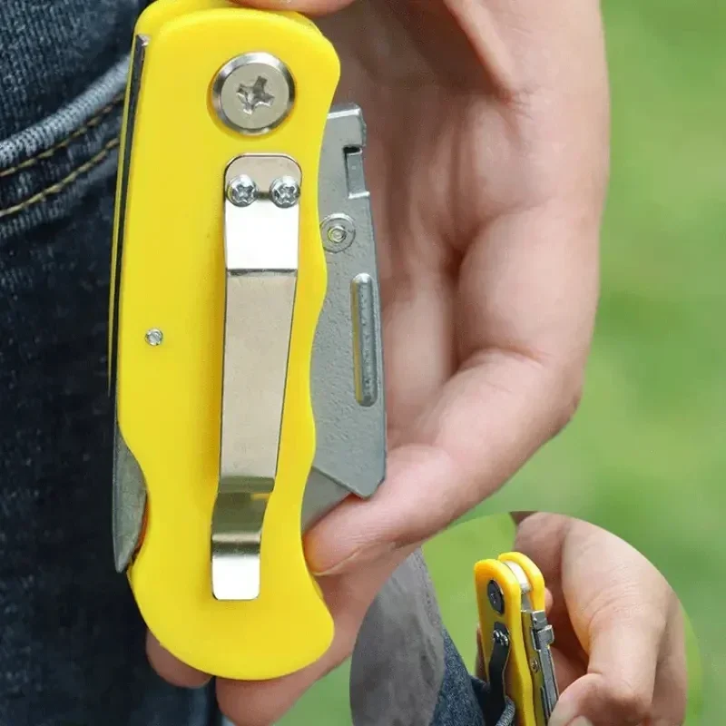 Utility Folding Knife Household Office Stationery Wallpaper Knife Folding Art Knife With Blades Set Quick Change Box Opener