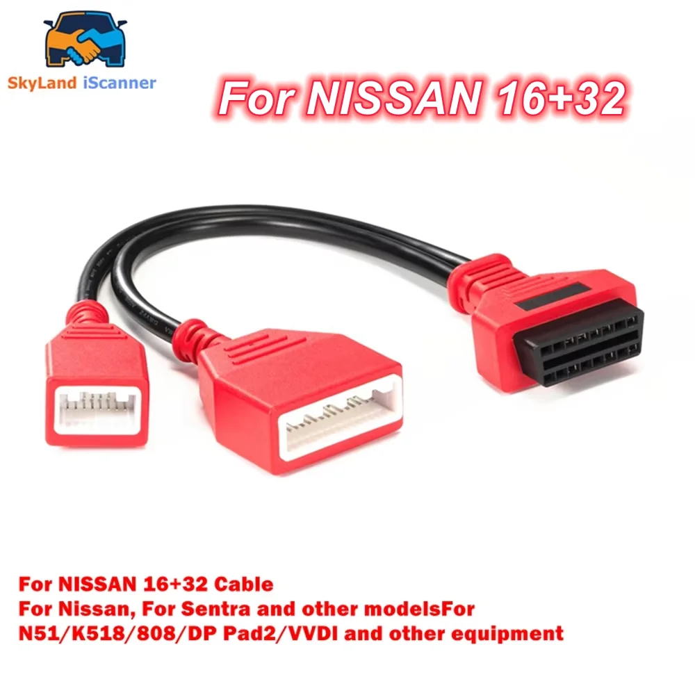 2026 Best 16+32 Gateway Adapter Suitable For Nissan 16+32 Key No Need Password Work With IM608/IM508/Lonsdor K518 OBD Adapters