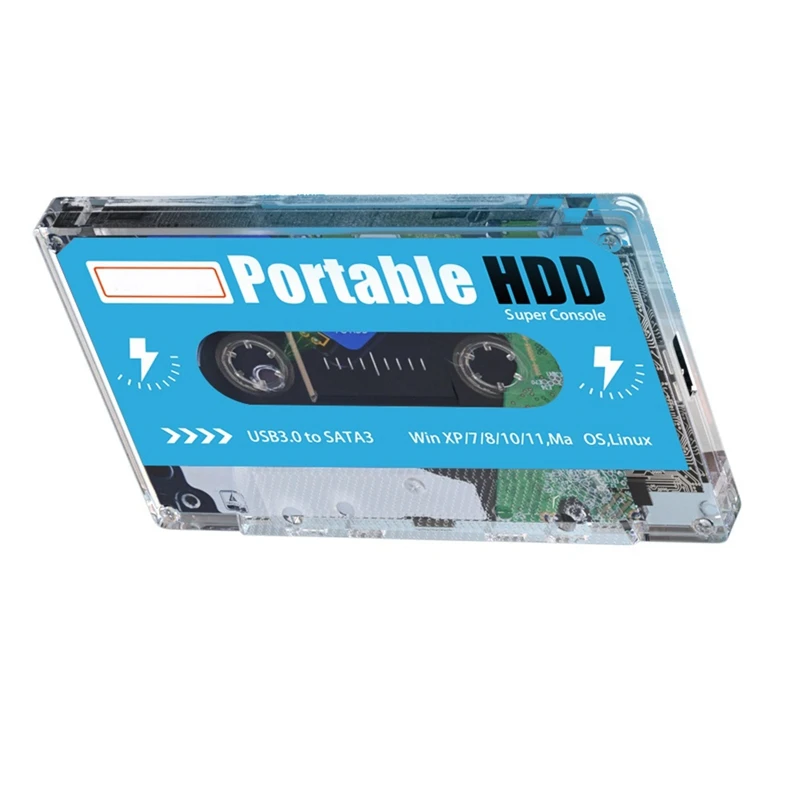 قرص صلب متنقل 500G HDD مدمج 60000+ ألعاب 70+ محاكيات 38 نظام ألعاب لـ Win7/8/10/11