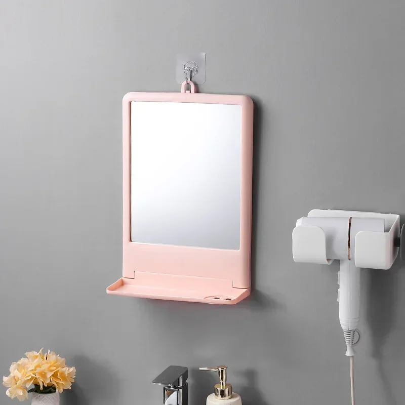 Toilet Shower Mirror Anti Fog Decorative Cabinet Wall Mounted Minimalism Bath Mirrors