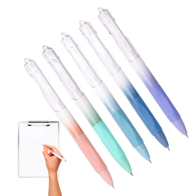 

Aesthetic Pens Set 5pcs Quick Drying Smooth Writing Pens Examing Gel Pens Gradient Color Pens Shell Improve Writing Experience