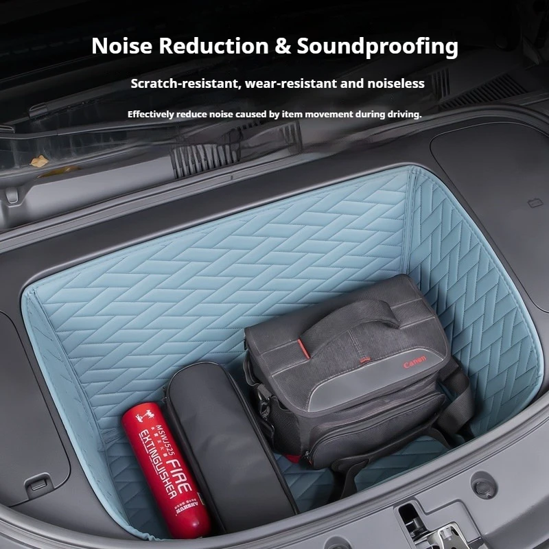 For Geely EX2 Proton e.MAS 5 Xingyuan 2024-2026 Nappa Leather Car Front Rear Trunk Mat Cargo Liners Boot Lower Compartment Mats