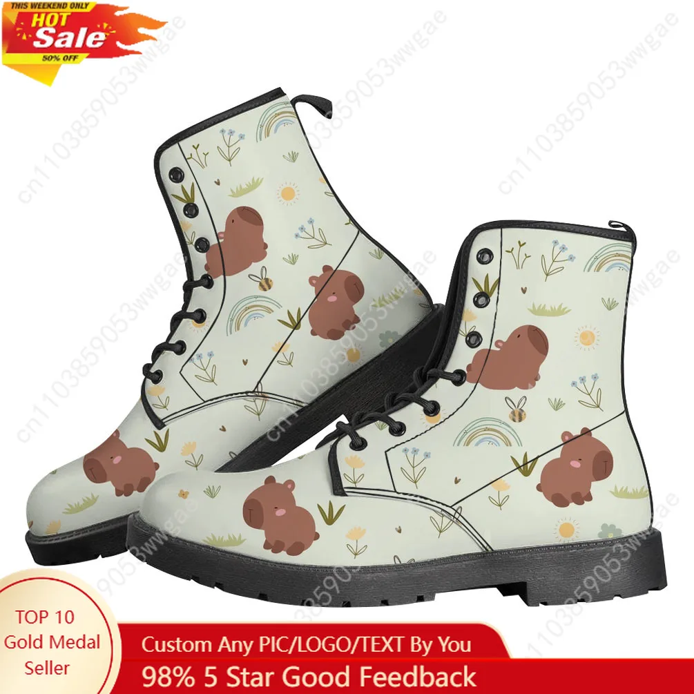 

Capybara Boots Mens Womens Teenagers Shoes Casual Boot Outdoor Light High Quality Couple Print On Demand Anime Custom Made Shoe