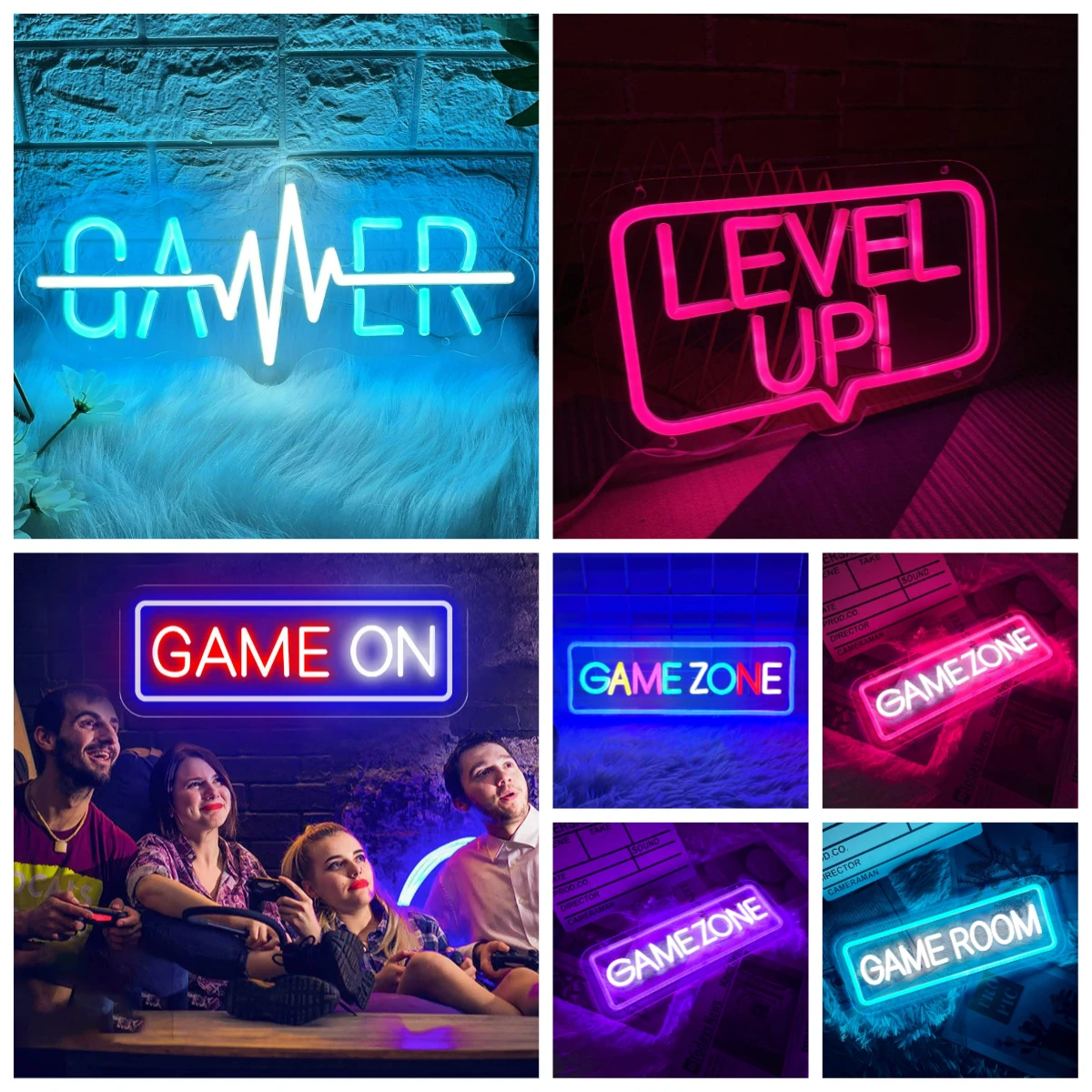 Gamer Neon Sign Led Neon Light For Game Room Boys Bedroom Man Cave Streaming Studio Aesthetic Wall Art Birthday Celebration Gift