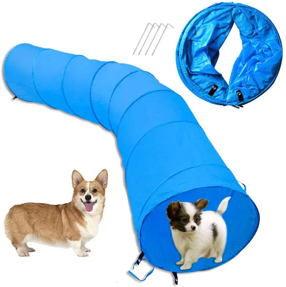 

Folding Cat Dog Channel Pet Agility Training Tunnel Crawling Tunnel Pet Outdoor Sports Training Supplies Dia60cm Length 142cm