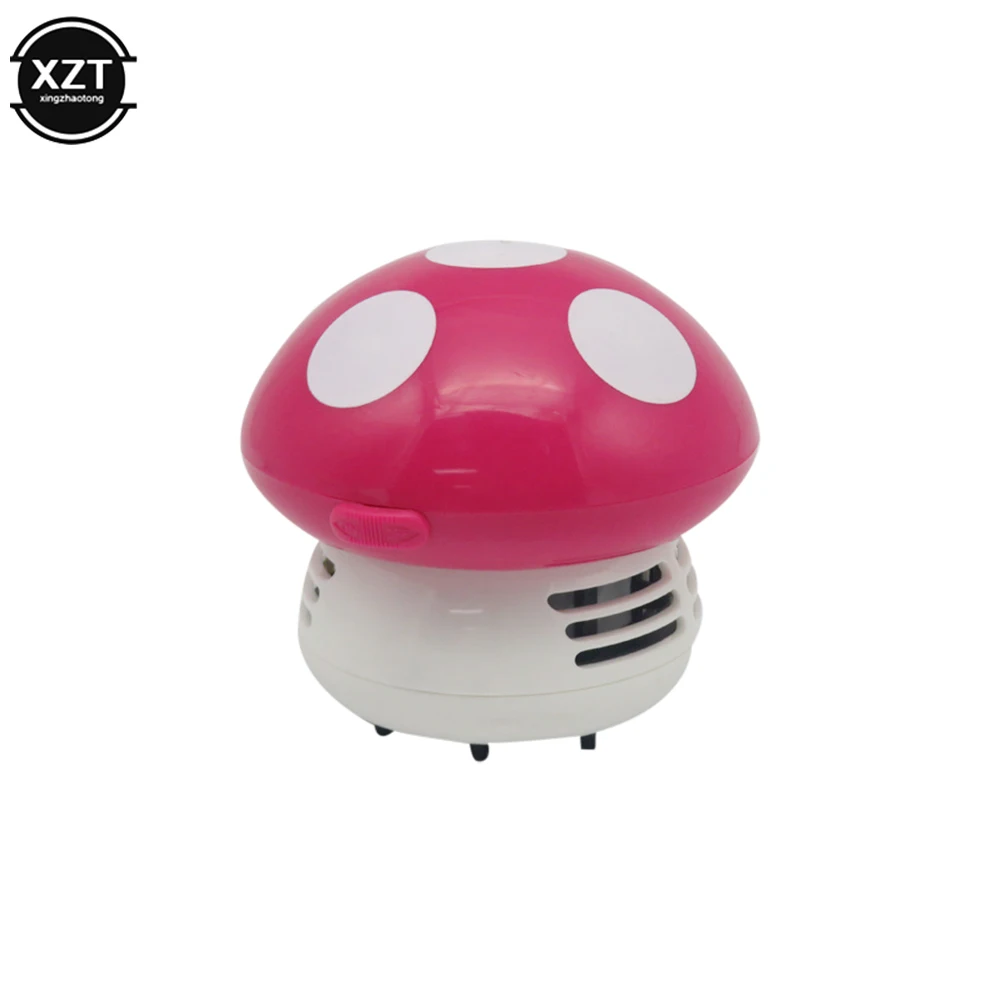 Handheld Mini Desktop Vacuum Cleaner Mushroom Shape Cleaner Desk Cleaner Eraser Dust Paper Dust Sweeper