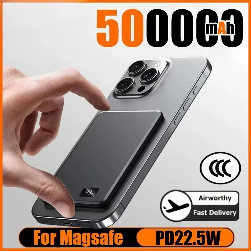 VIVO 50000mAh PowerBank Magnetic Wireless Portable PD22.5W Fast Charging External Battery For Magsafe For Xiaomi iPhone Samsung