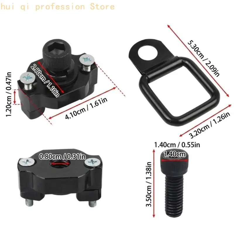 2/4-teiliges UTV-Ladungskontroll-Hardware-Kit, D-Loop-Zurrpunkte aus Aluminium mit T-Nut-Muttern für Werkzeuge, Ausrüstung und – Detail 6