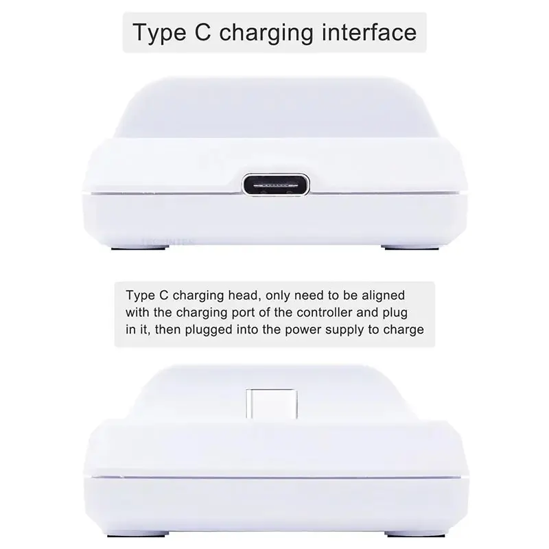 شاحن مزدوج سريع لوحدة التحكم اللاسلكية PS5 USB Type-C محطة شحن لملحقات وحدة التحكم في الألعاب عصا التحكم PS5