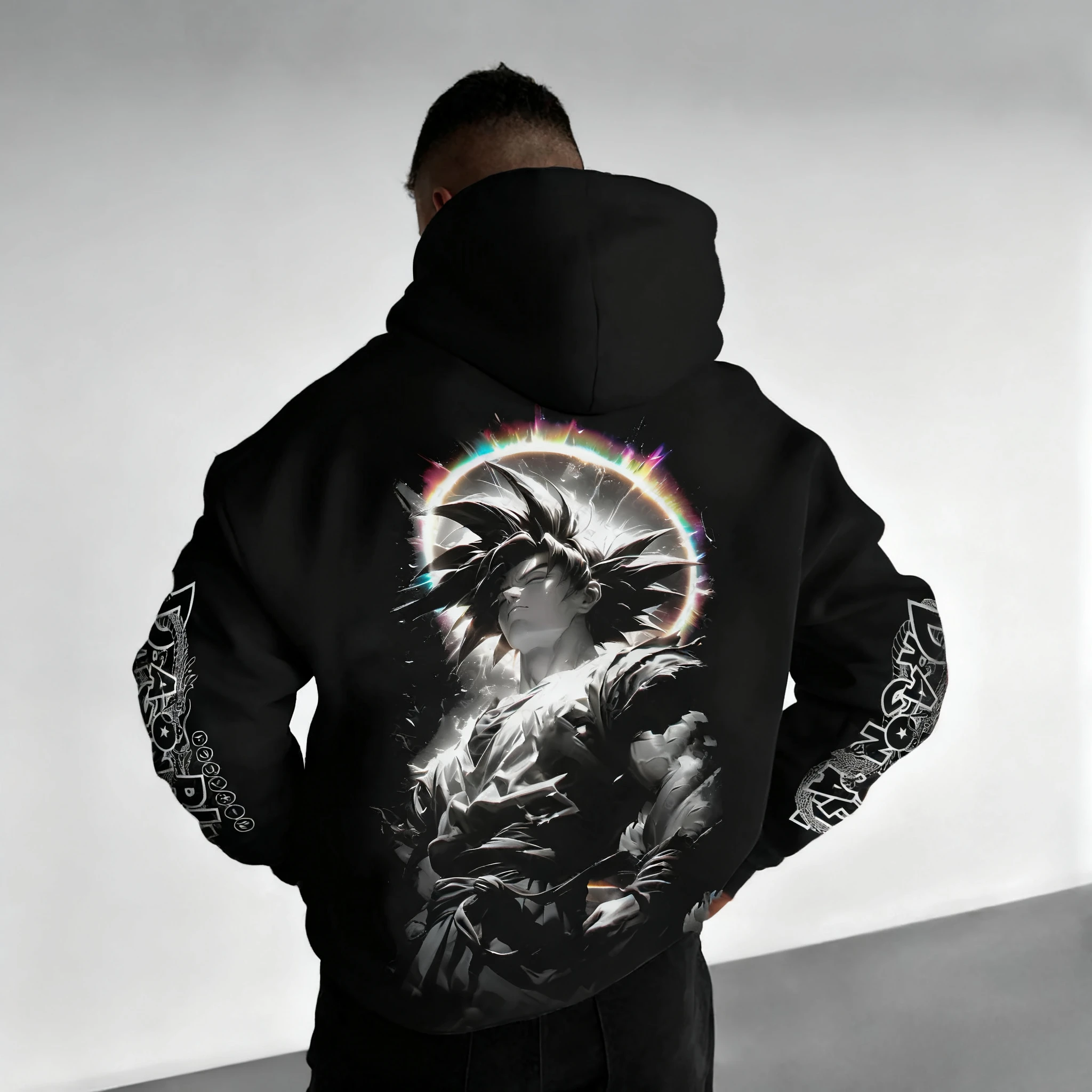 Dragon Ball Co-Branding-Hoodie für Herren, 2025, Herbst/Winter, neu, Goku, Anime, bedruckt, Harajuku, lässig, locker, Eltern-Kind-Pullover