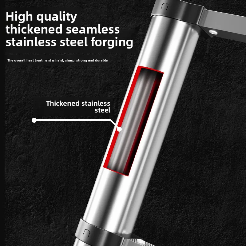 Stainless Steel Telescopic Ladder Manufacturers Wholesale Multi-functional Household Herringbone Ladder Portable Folding Ladder
