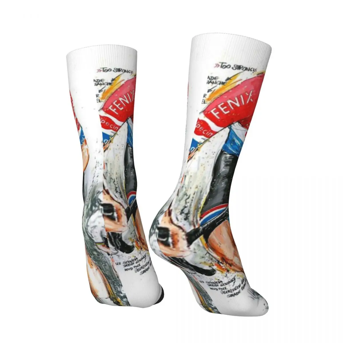 Hip Hop Retro Mathieu Van Der Poel Crazy Men's compression Socks Unisex van der poel art merch Harajuku Seamless Crew Sock