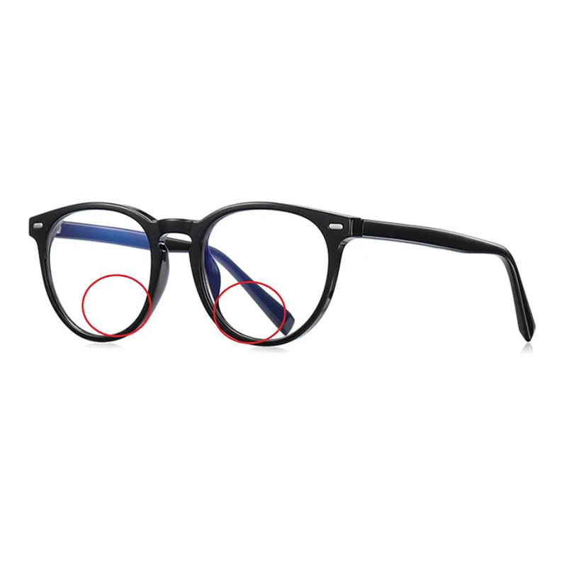 New TR90 Core-Inserting Blue Light Blocking Bifocal Reading Glasses for Women Men Rivets Look Near Far Hyperopia Spectacles