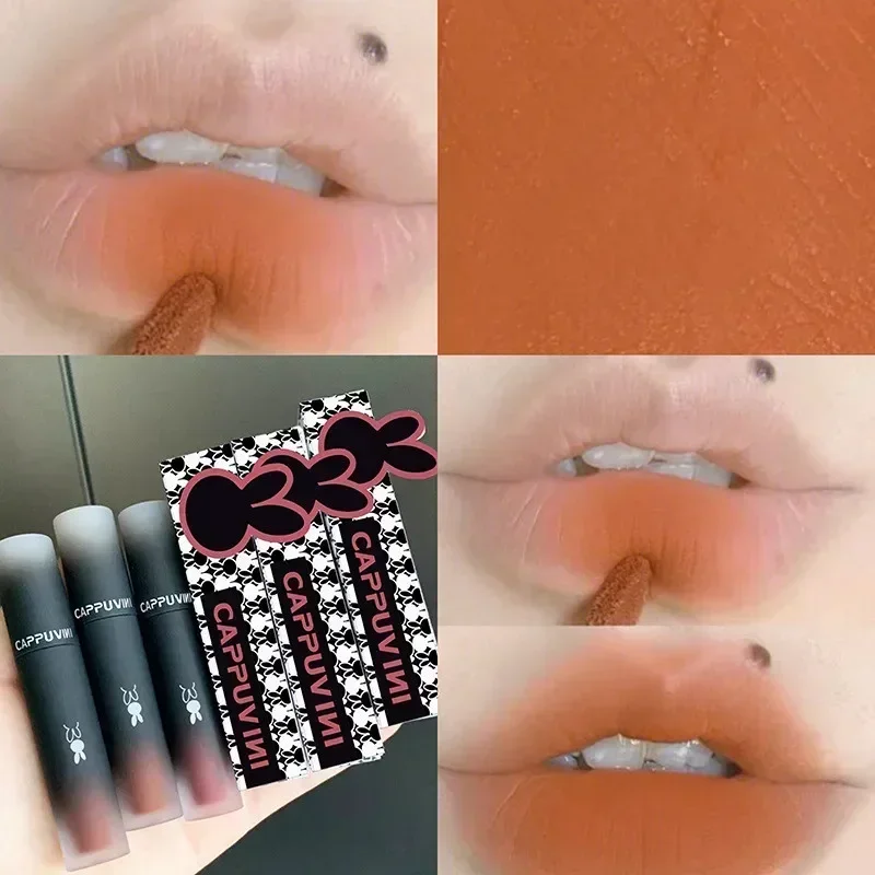 6 colori velluto opaco fango labbra rossetto liquido impermeabile lucidalabbra nudo tazza antiaderente a lunga durata donne sexy smalto per labbra cosmetico