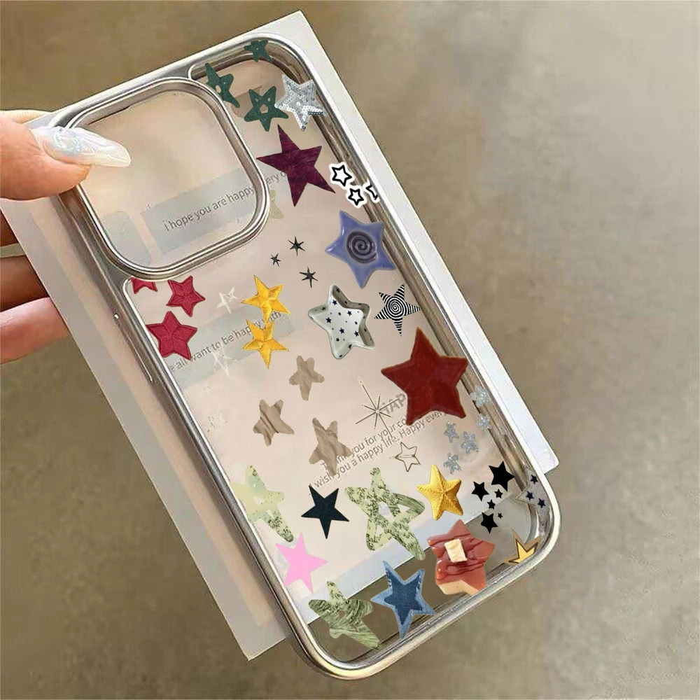 Phone Cases Best - Y2K Stars Fashion Transparante Cases voor