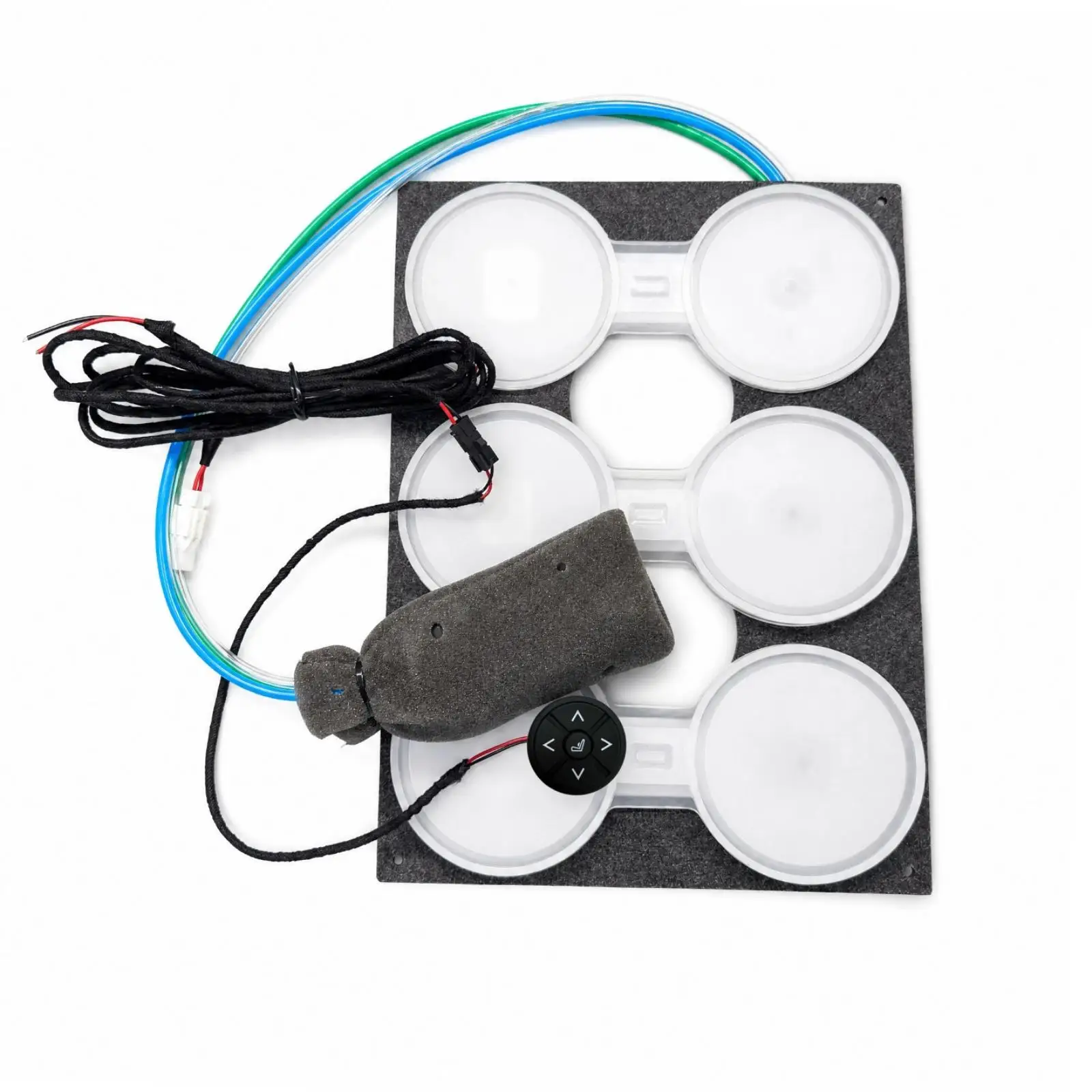 Vehicle Seat Pneumatic Massage Kit Discreet Massage Kit with Inflatable Pads Six-Point for Commuters, Long Drives, Road Trips,