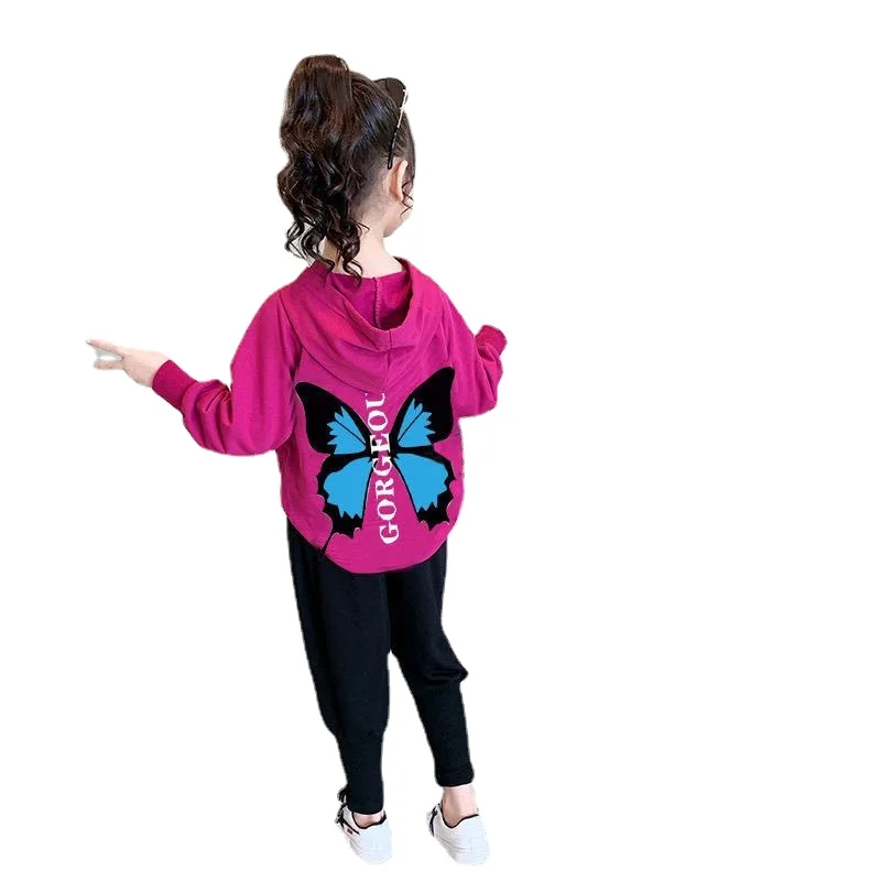 

Girls' Suit Spring and Autumn New Thickened Casual Guards Primary School Children's Western Style Top 4-12 Ages