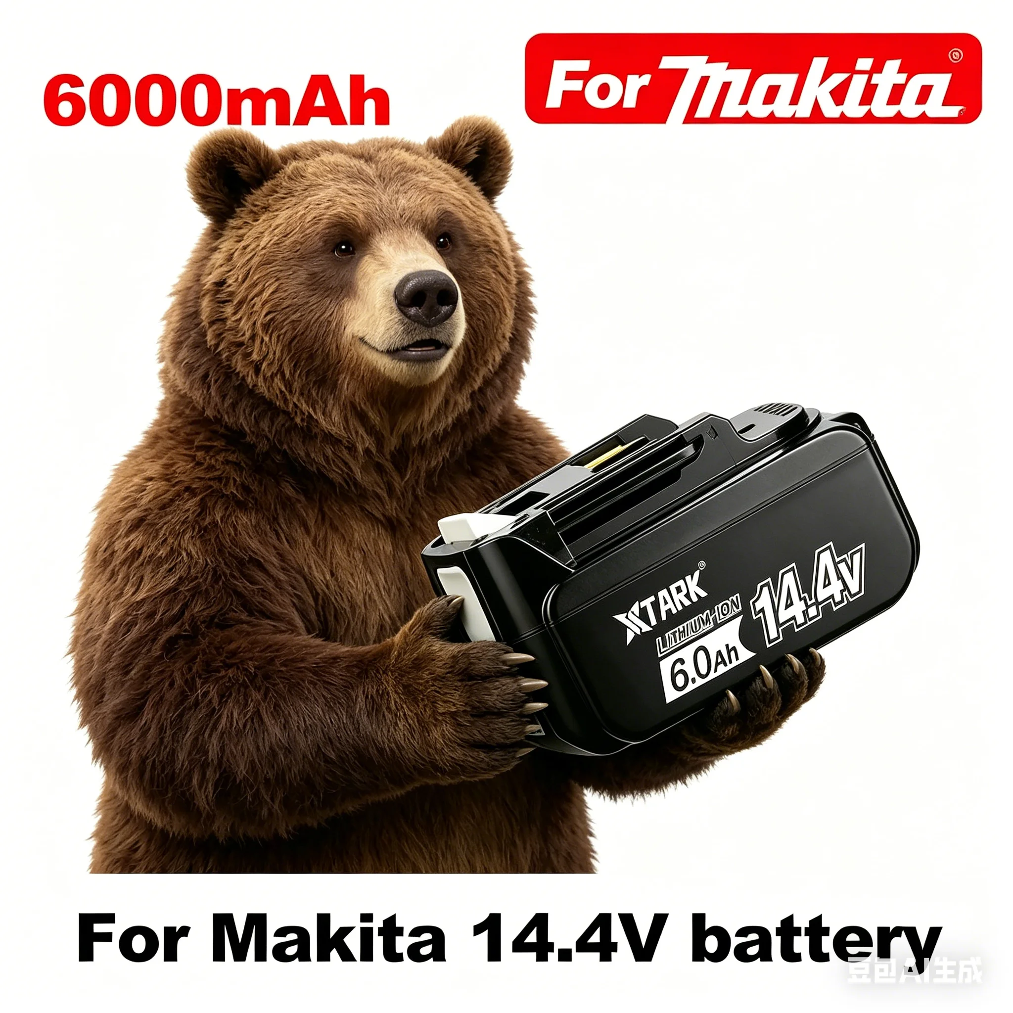 

For Makita BL1430 BL1460 14.4V 6.0Ah Li-ion Battery Replacement for BL1430 BL1460 1415 194066-1 Compatible with Power Tools