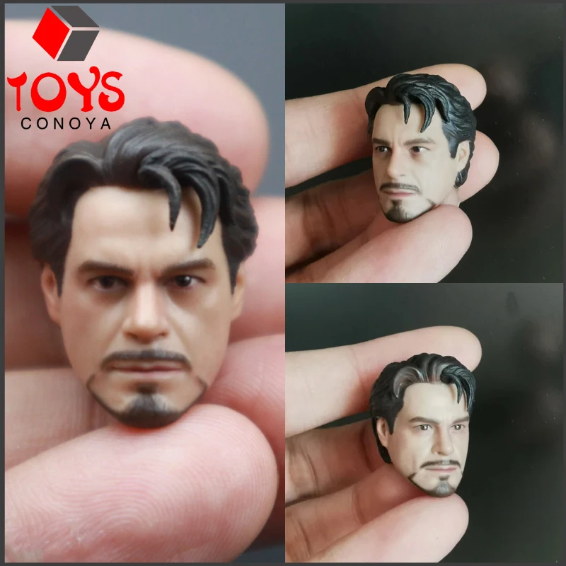 

1/12 Scale Tony Head Sculpt Robert Head Sculpt Model PVC Fit 6'' Male Soldier Action Figure Body Dolls