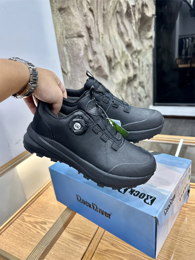 Premium Top Layer Cowhide Men's Running Shoes Outdoor Climbing High End Mountaineering Shoes Lightweight Casual Footwear